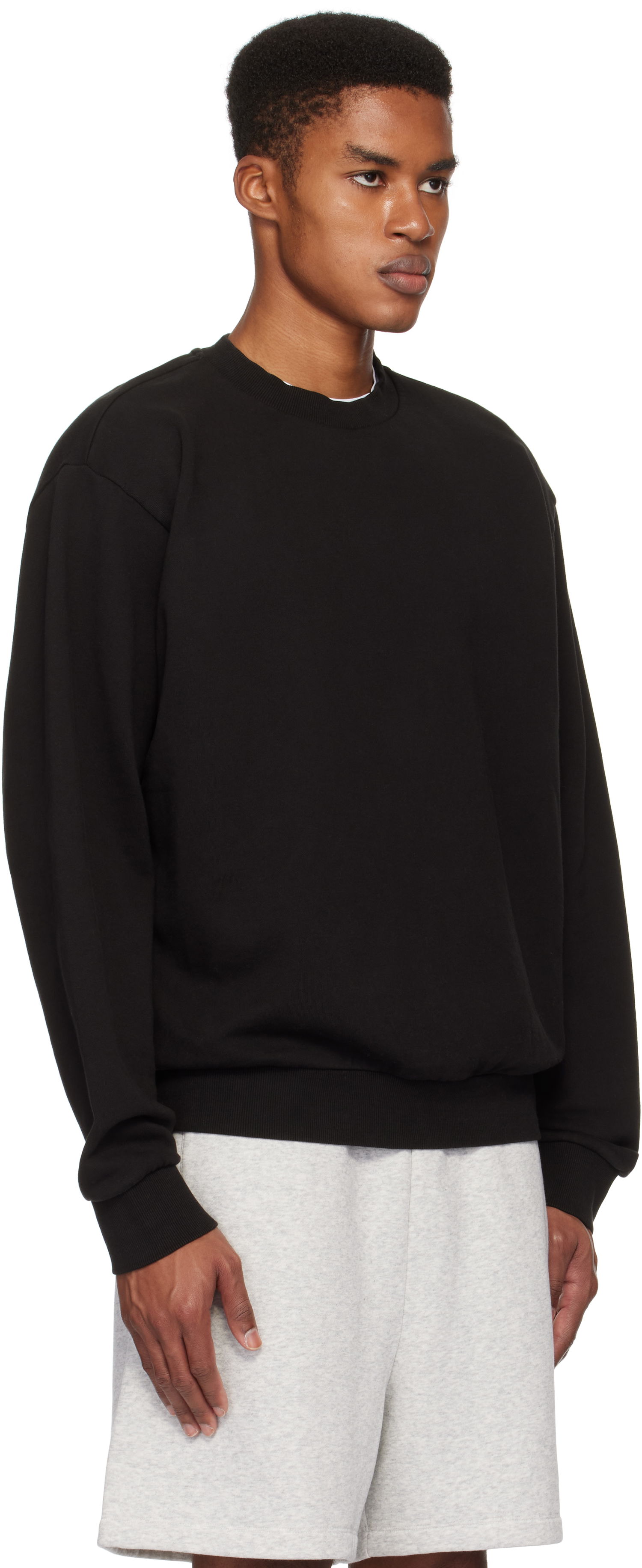Sweatshirt SKIMS Terry Classic Crewneck Sweatshirt Sort | PL-PLO-6410M, 1