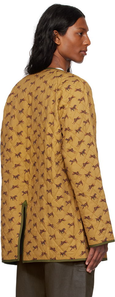 Puffer jakke Bode Bode Crittendon Reversible Liner Coat Gul | MRS25OW011, 2