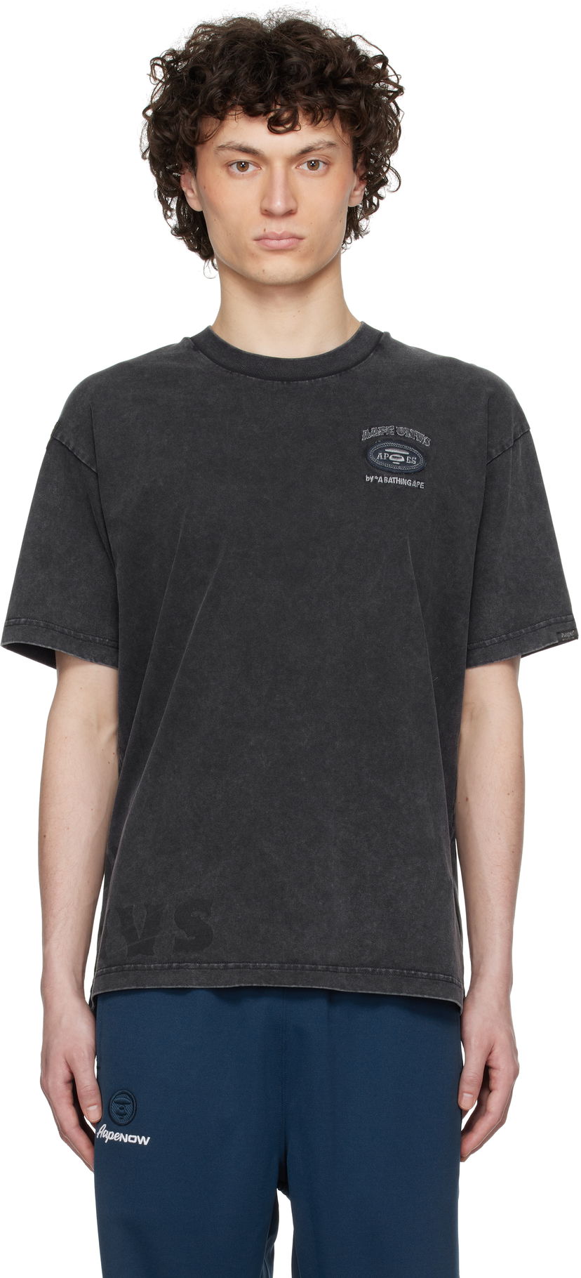T-shirt AAPE by A Bathing Ape AAPE by A Bathing Ape Fancy Main T-Shirt Sort | AAPTEM1671XXNBKL