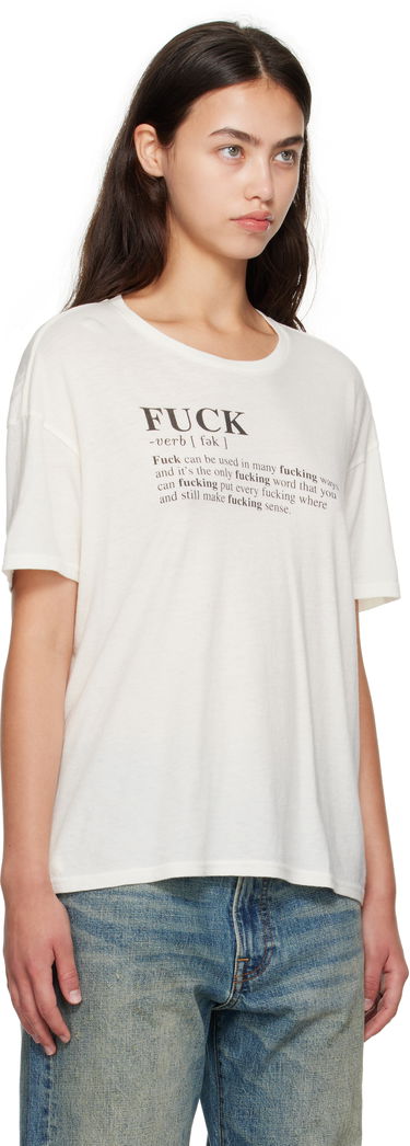 T-shirt R13 R13 Relaxed T-Shirt "Fuck" Hvid | R13WK141-K115B, 1