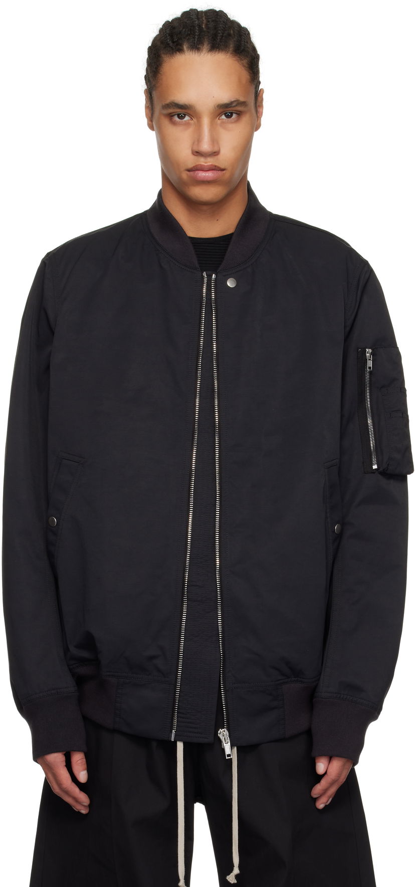 Bomberjakke Rick Owens Rick Owens DRKSHDW Hollywood Classic Flight Bomber Jacket Sort | DU01E3774 MU
