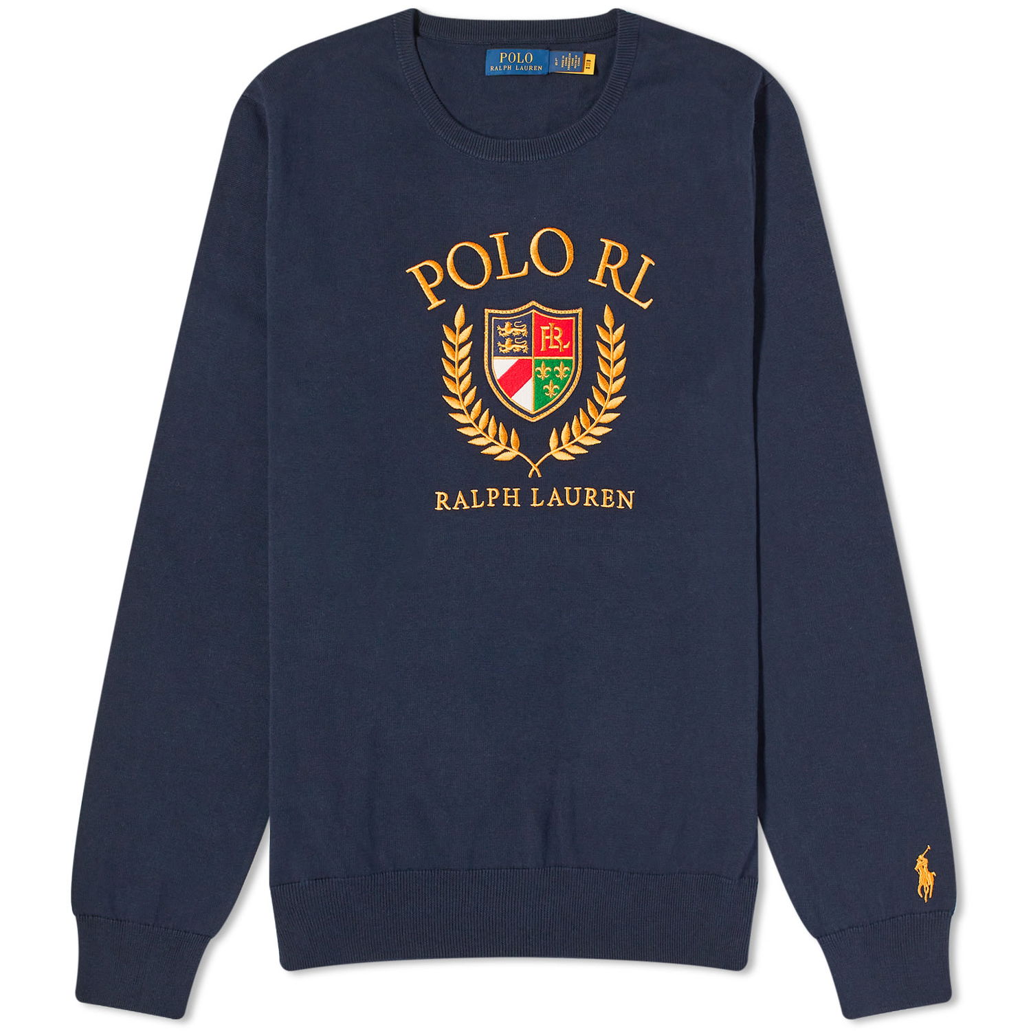 Sweatshirt Polo by Ralph Lauren Polo Ralph Lauren M Crest Logo Crew Knit Mørkeblå | 710919772001, 0