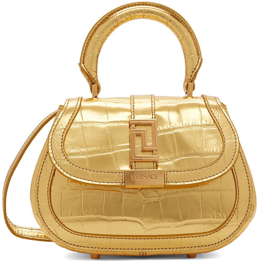 Skuldertaske Versace Mini Greca Goddess Bag "Gold" Metalisk | 1012106_1A10014_1X00V, 0
