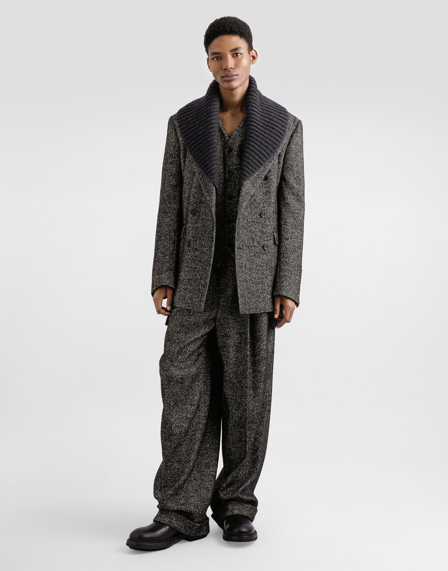 Sweater Dolce & Gabbana Dolce & Gabbana Cashmere Knit Wrap Cardigan with Pockets Grå | GXVF3TJBW0YN1254, 1