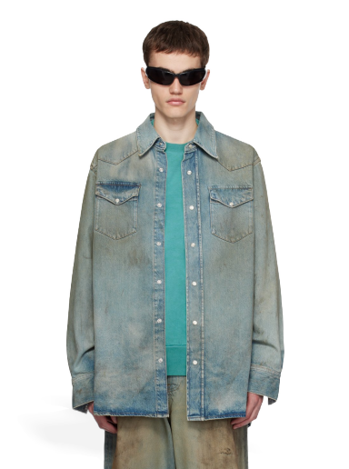 Jakke Acne Studios Press-Stud Denim Shirt Blå | BB0526-