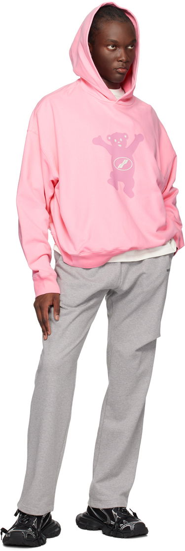Sweatshirt We11done Teddy Graphic Print Hoodie Lyserød | WD-TH3-22-727-U-PK, 3