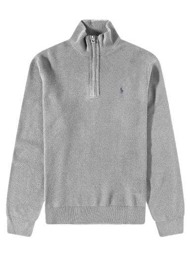 Sweater Polo by Ralph Lauren Quarter-Zip Andover Grå | 710914236009