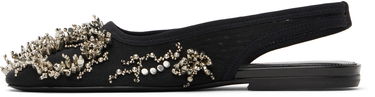 Tilbehør Dries Van Noten Dries Van Noten Embellished Mesh Slingback Ballerinas Sort | WS251-1617-800, 2