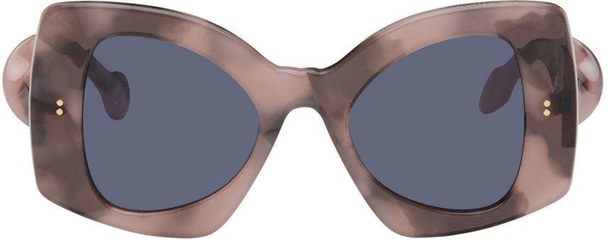 Solbriller JW Anderson SSENSE Exclusive Pink Twister Sunglasses Grå | JWA04, 0