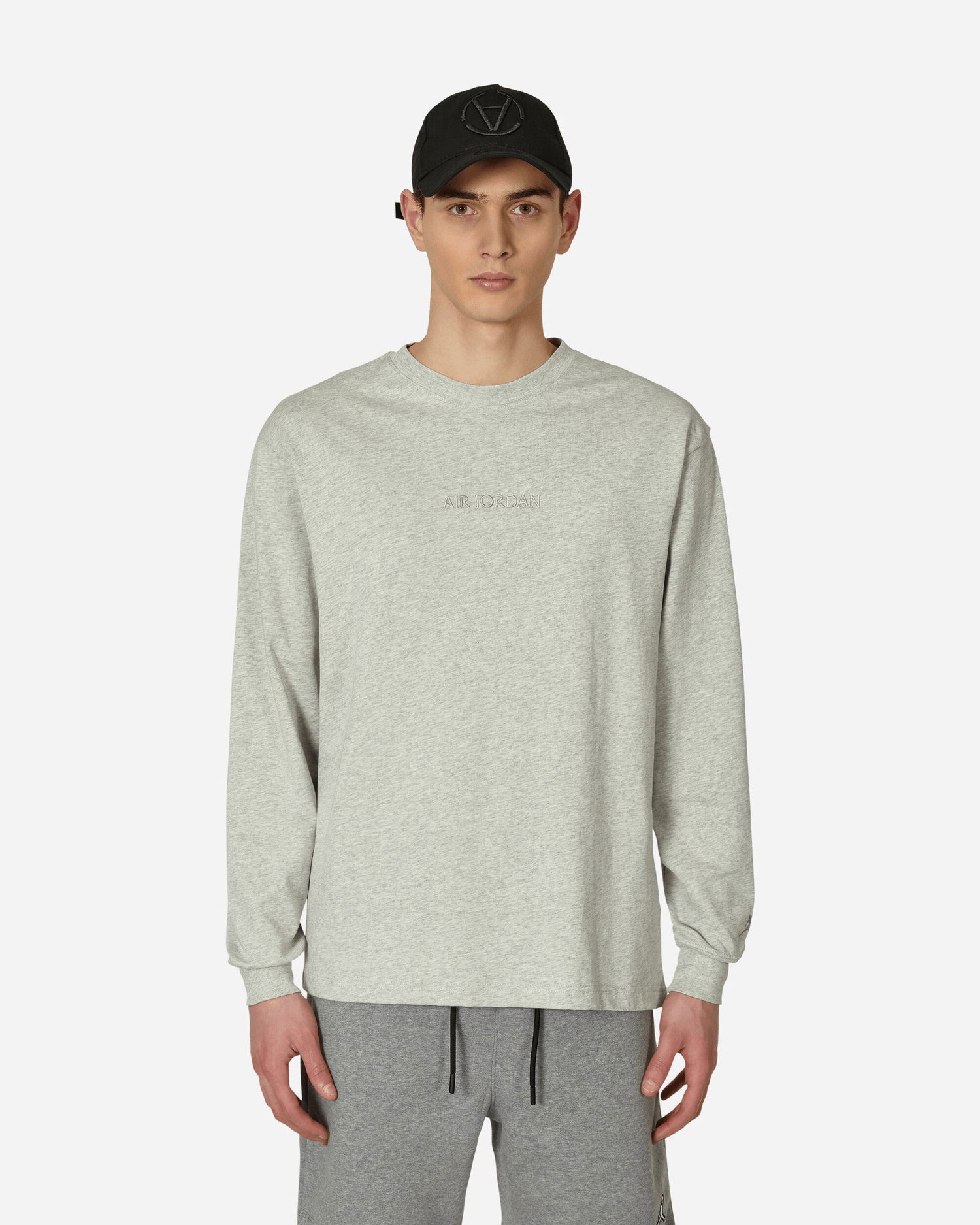 T-shirt Jordan Wordmark Longsleeve T-Shirt Grå | FJ0702-050, 0