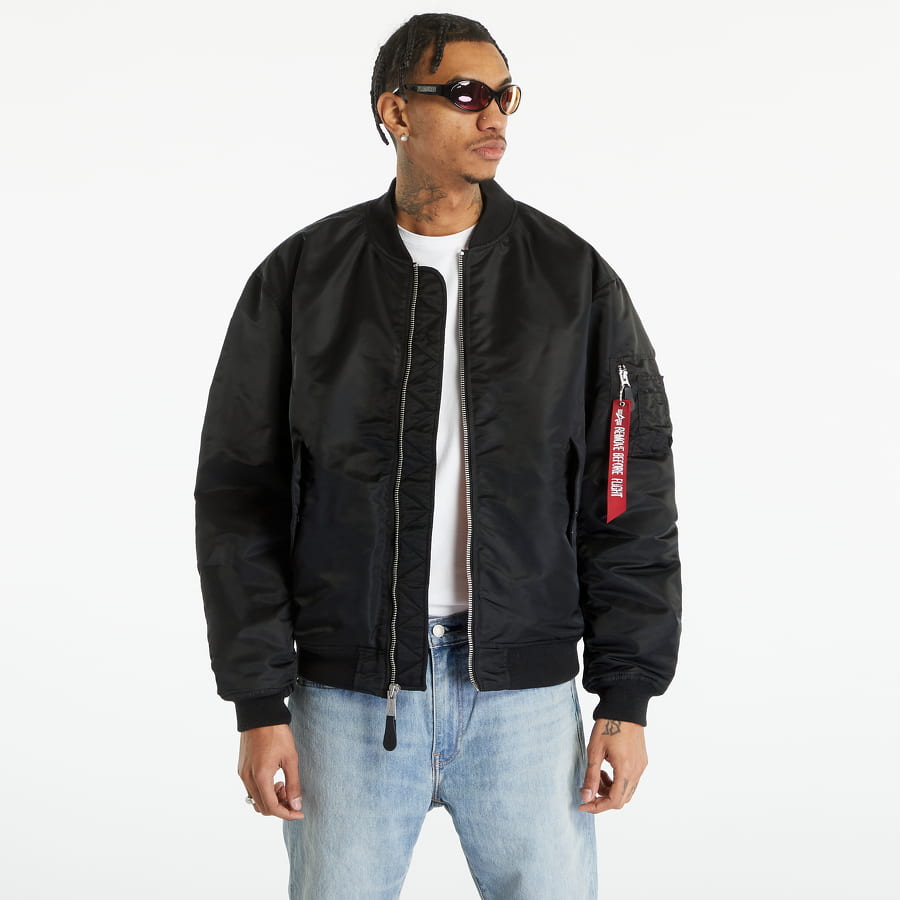Bomberjakke Alpha Industries MA-1 CS Bomber Jacket Sort | 136136-515, 0
