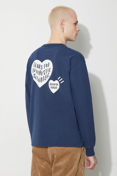 T-shirt Human Made Graphic Long Sleeve T-Shirt Blå | HM26CS009, 0