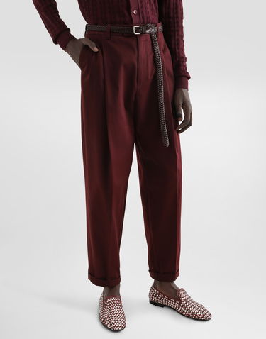 Bukser Dolce & Gabbana Dolce & Gabbana Cotton Gabardine Pants With Double Darts Bourgogne | GP10DTFUFNVM5039_1, 3