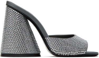 Tilbehør The Attico The Attico Luz Crystal-Embellished Heeled Sandals Grå | 237WS502 TV07, 0