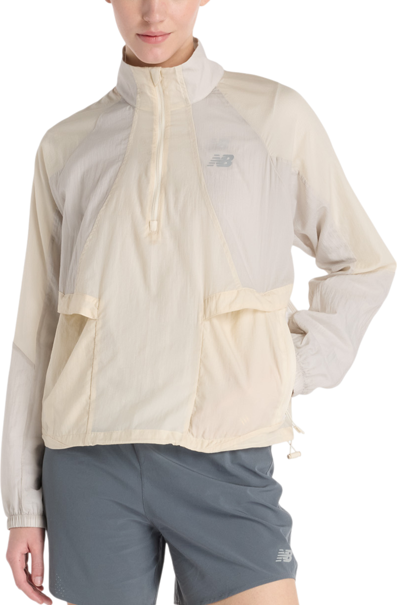 Jakke New Balance Better Run Water Resistant Jacket Beige | wo53206-lin