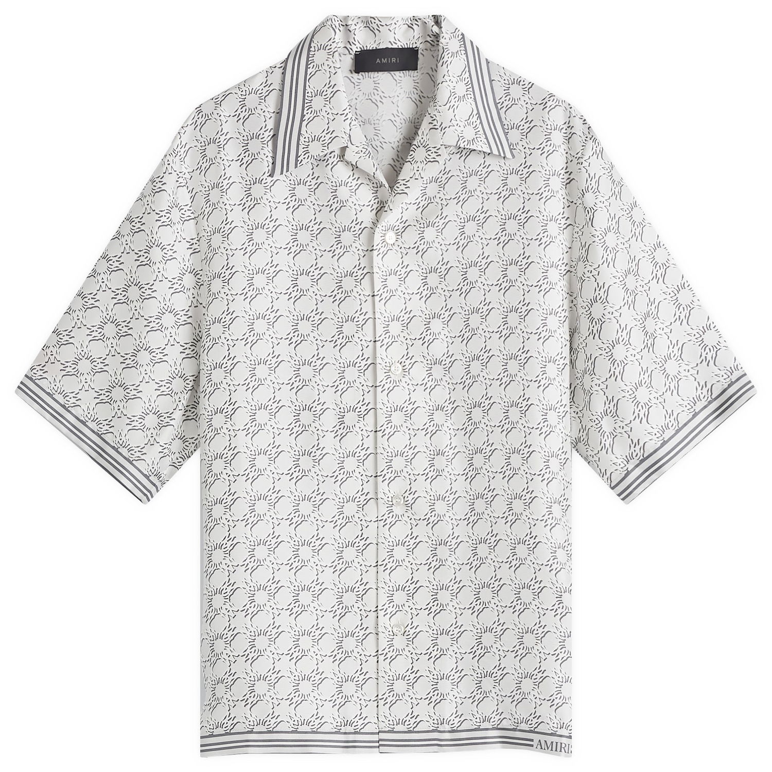 Skjorte AMIRI Quad Bowling Pattern Shirt Hvid | AMSTCA1084-179, 1