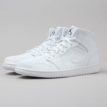 Sneakers og sko Jordan Air Jordan 1 Retro Mid ''White'' Hvid | 554724-110, 1