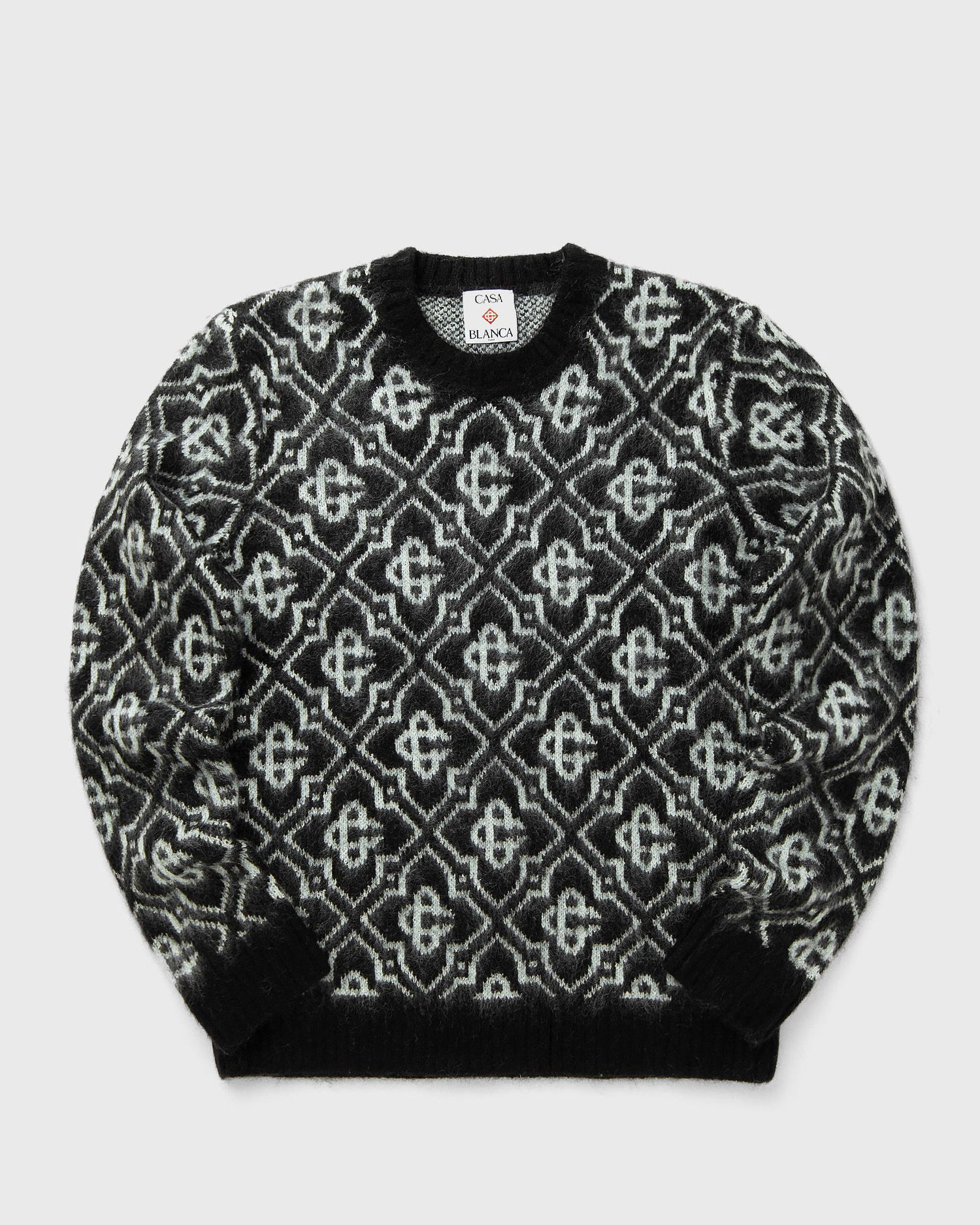 Sweater Casablanca Monogram Crewneck Sweater Sort | MPF25-KW-1004-02, 0