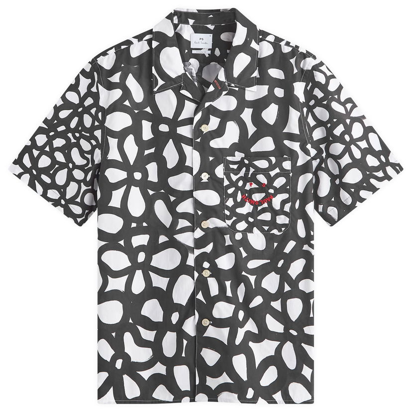 Skjorte Paul Smith Paul Smith Flower Vacation Shirt, Size Large Hvid | M2R-179XM-N22178-1
