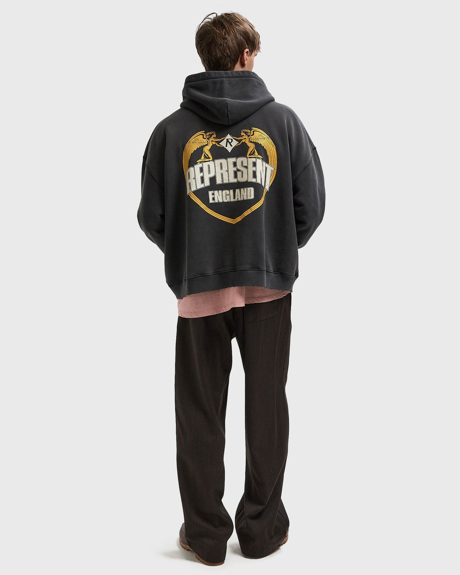 Sweatshirt Represent Clo Angel Border Hoodie Sort | MLM100368-04, 1