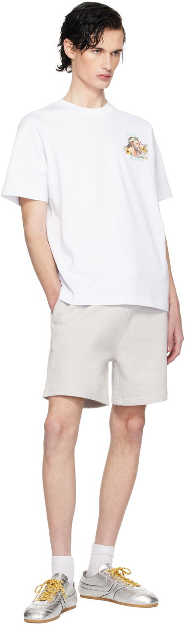 T-shirt Casablanca Graphic Print T-Shirt Hvid | MPS25-JTS-001-01, 3