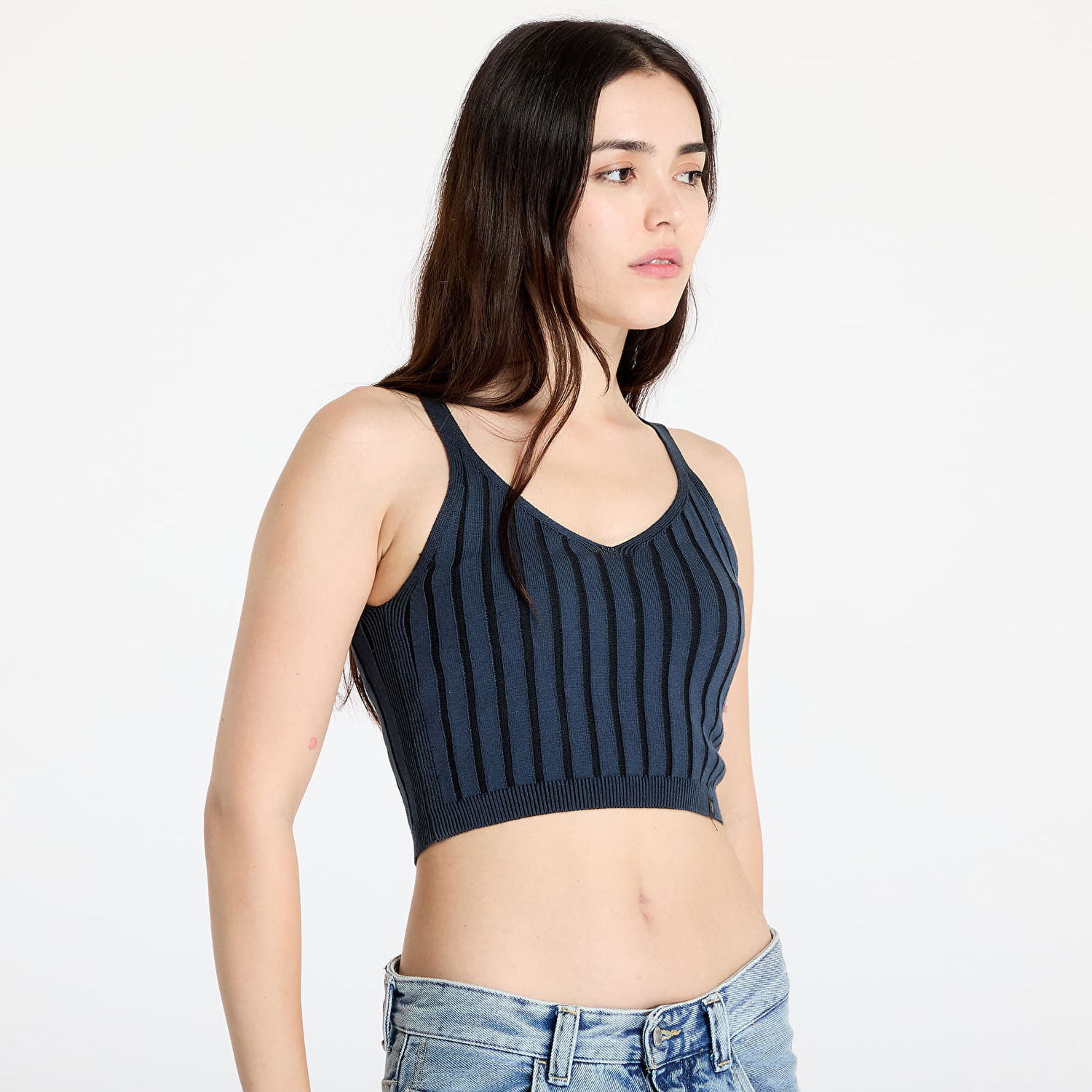 Tanktop CALVIN KLEIN Plated Sweater Bralette Blue Blå | J20J224302 PPK, 1