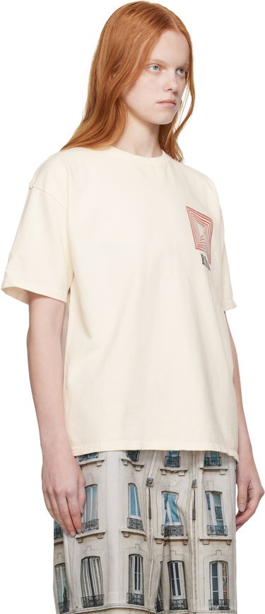 T-shirt Rhude Rhude Chevron Logo Repeat T-Shirt Hvid | RHPF25TT03012, 1