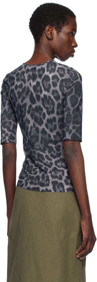 T-shirt Stella McCartney Stella McCartney Leopard Print T-Shirt Sort | 6J04113SQA08, 2