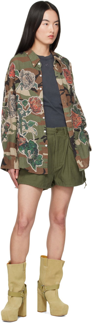 Shorts R13 R13 Loose Marianne Cargo Shorts Grøn | R13WD175-D311A, 3