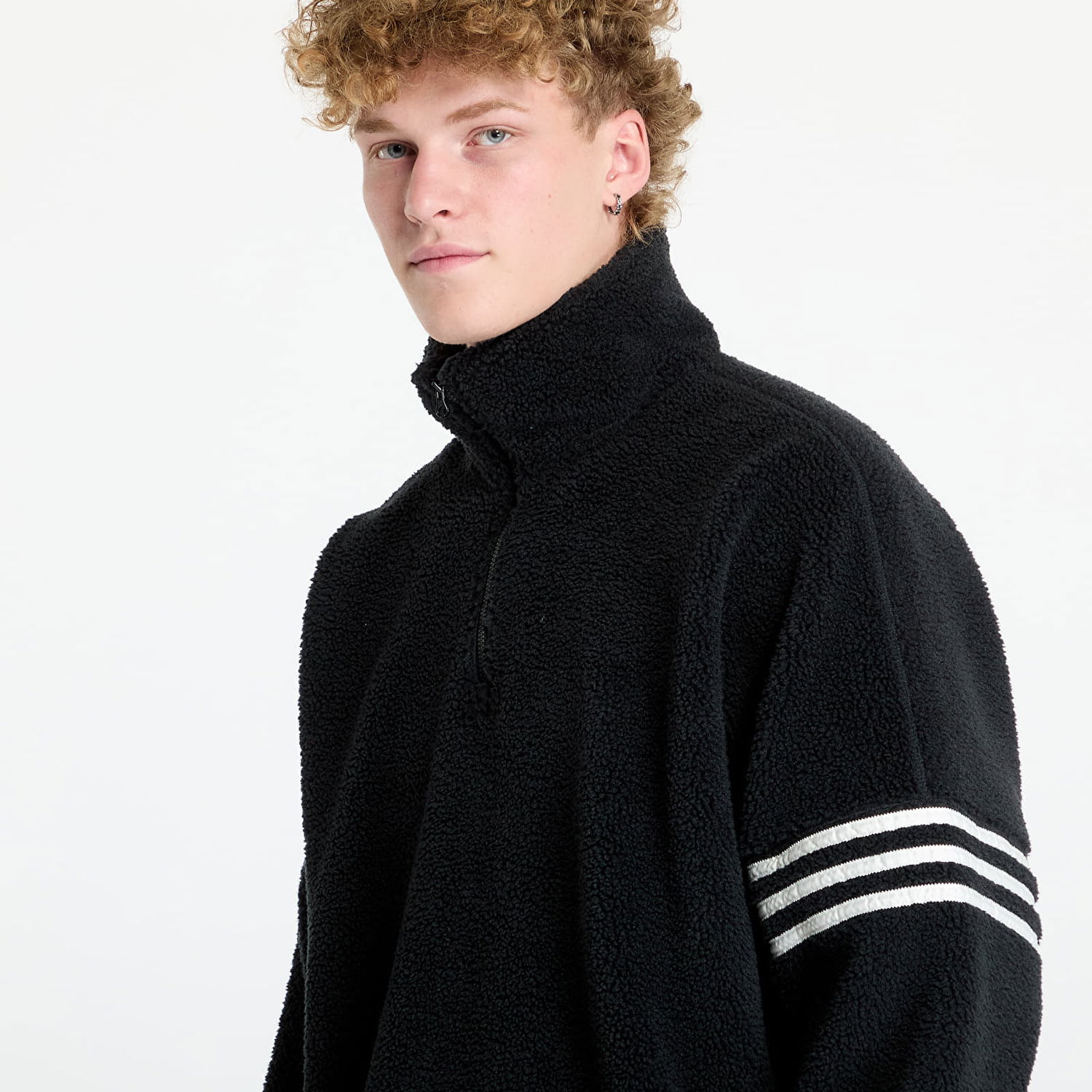 Sweatshirt adidas Originals Neuclassic Polarfleece 1/2 Zip Sweatshirt Black Sort | IW0976, 1