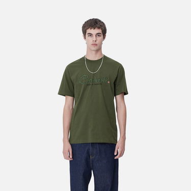T-shirt Carhartt WIP Paradise Script Graphic T-Shirt Grøn | I033948_9, 0