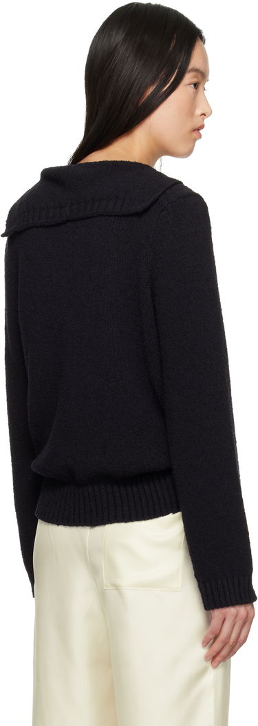 Sweater Loulou de Saison Loulou de Saison Bahia Knit Sweater Sort | BAHIA, 2