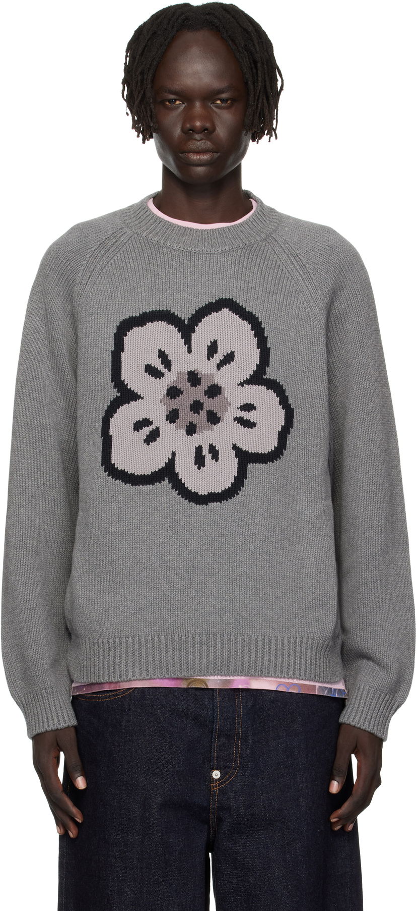 Sweater KENZO Kenzo Paris 'Boke Flower' Sweater Grå | FF65PU7443LA