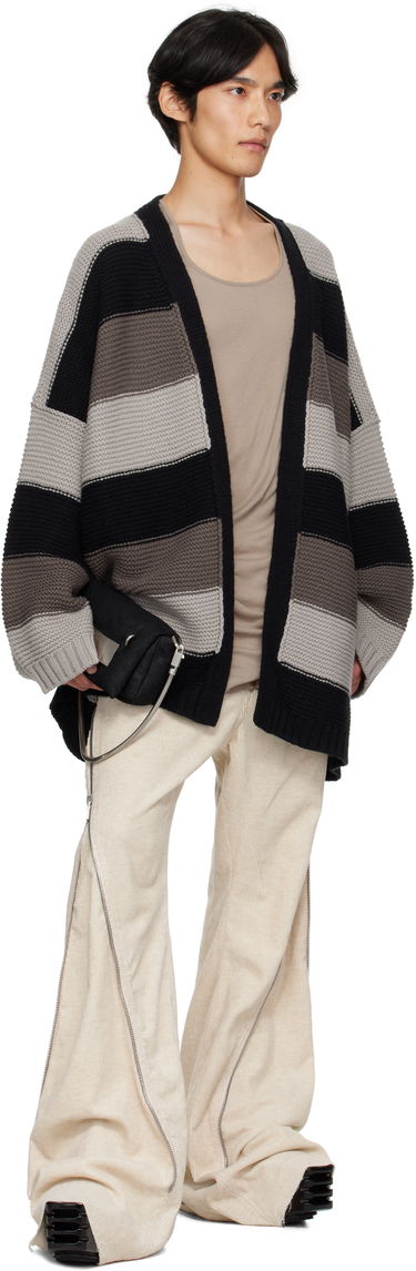 Sweater Rick Owens Rick Owens Concordians Pitti Striped Knit Cardigan Flerfarvet | RU02E1685 KWV, 3