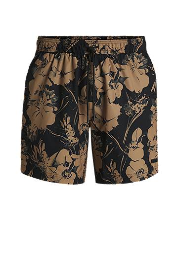 Badetøj BOSS Floral-Print Swim Shorts Flerfarvet | 50540089