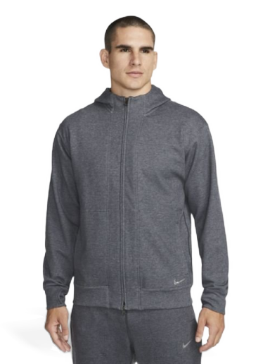 Sweatshirt Nike Yoga Dri-FIT Full-Zip Fleece Hoodie Sort | DQ4876-011
