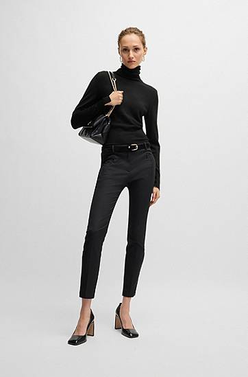 Sweater BOSS Virgin Wool Rollneck Sweater Sort | 50493846, 1