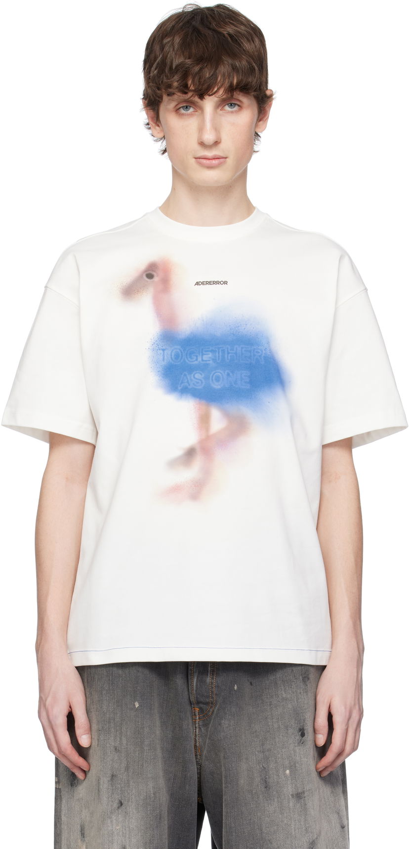 T-shirt ADER ERROR ADER error Together As One Graphic T-Shirt Hvid | BO01SSTS0104OW