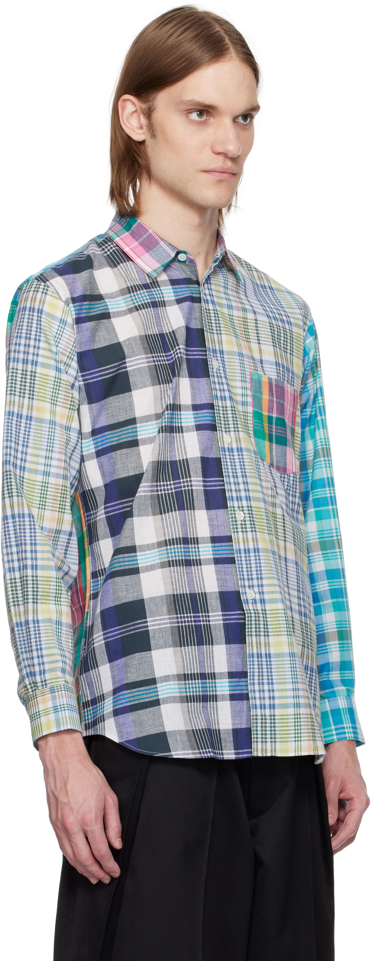 Skjorte Comme des Garçons Comme des Garçons Shirt Yarn Dyed Check Poplin Shirt Flerfarvet | FO-B008-051, 1