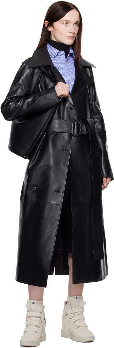 Trenchcoat STAND STUDIO Stand Studio Paris Leather Trench Coat Sort | 61538-7840, 3