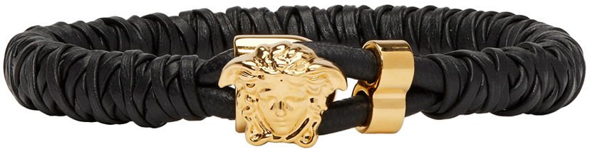 Armbånd Versace Versace Woven Medusa Bracelet Sort | DG06691 DMTN