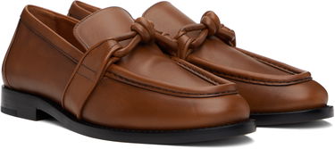Sneakers og sko Bottega Veneta Bottega Veneta Astaire Knotted Leather Loafers Brun | 796696 V4AF0, 3