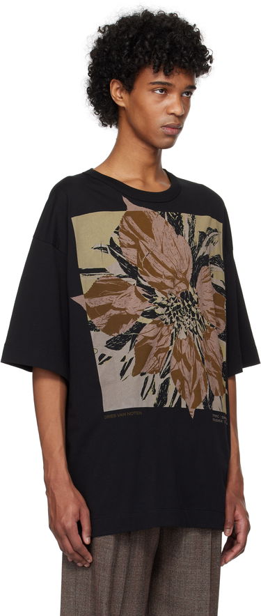 T-shirt Dries Van Noten Dries Van Noten Floral Graphic T-Shirt Hvid | 251-021141-1608, 4