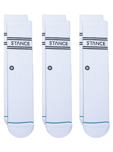 Sokker Stance Basic 3 Pack Crew Hvid | A556D20SRO-WHT