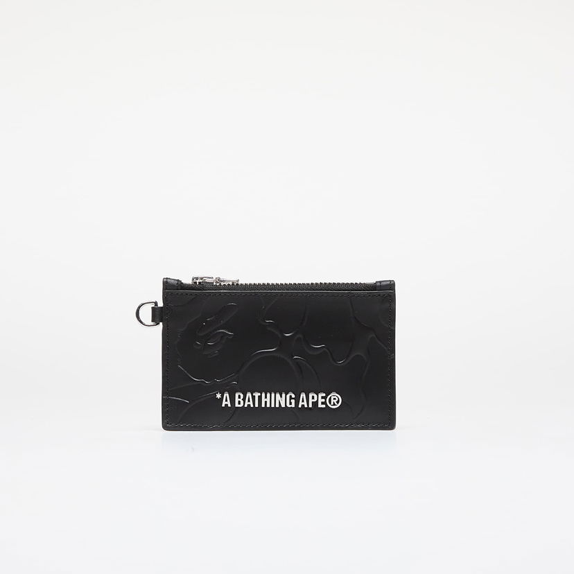 Tegnebog BAPE A BATHING APE Solid Camo Card Holder Small Wallet Black Universal Sort | 001SGK201315M BLK