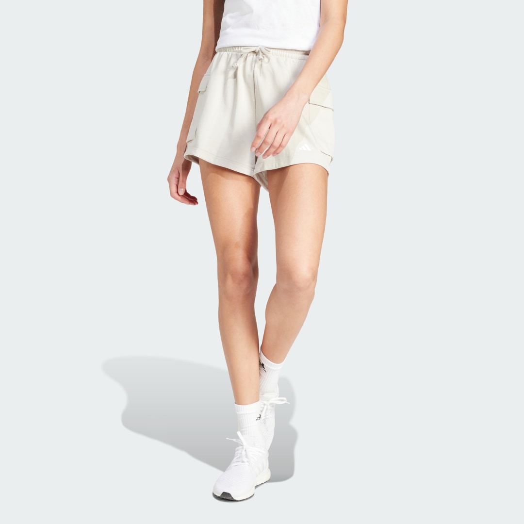 Shorts adidas Performance Essentials Small Logo French Terry Cargo Shorts Beige | JC5699, 0