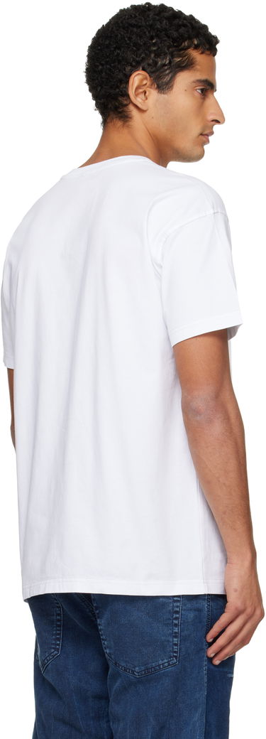 T-shirt Diesel Short-Sleeve Crewneck Graphic Print T-shirt Hvid | A19571-0PLAT-100, 2