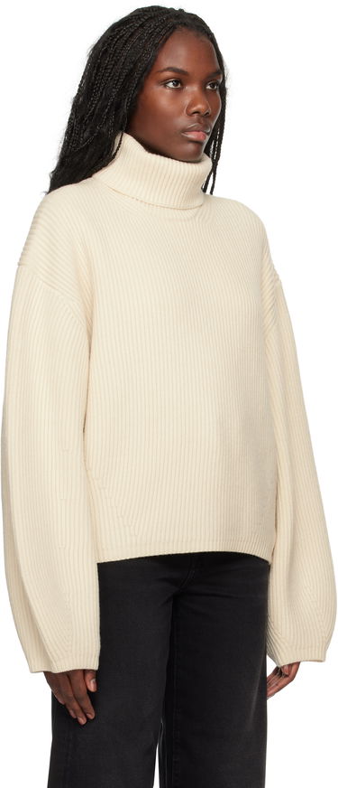 Sweater TOTEME TOTEME Ribbed Turtleneck Sweater Grå | 244-WRT0394-YA0110, 4