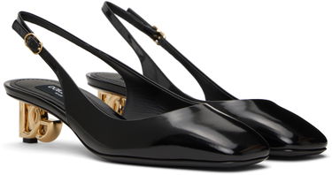 Sneakers og sko Dolce & Gabbana Dolce&Gabbana Patent Leather Slingback Heels Sort | CG0913 A1037, 3