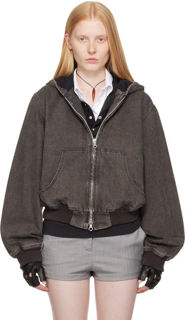 Bomberjakke OUR LEGACY Our Legacy Bank Denim Hooded Jacket Grå | M2251BBC, 0